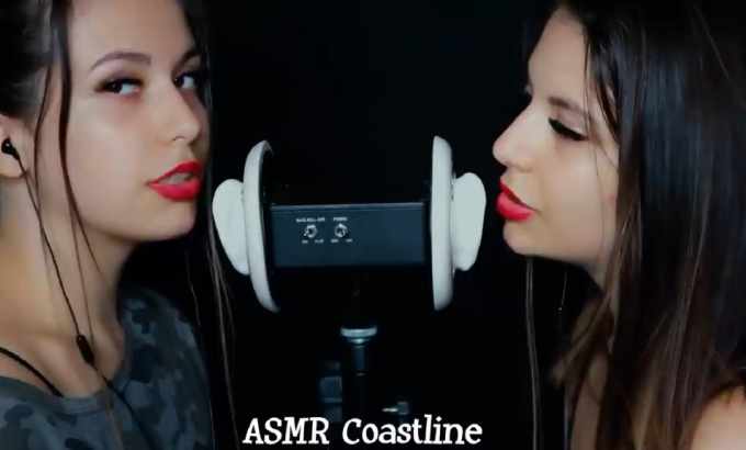 Coastline 双胞胎的ASMR嘴巴声音以400％200％100％的速度回声