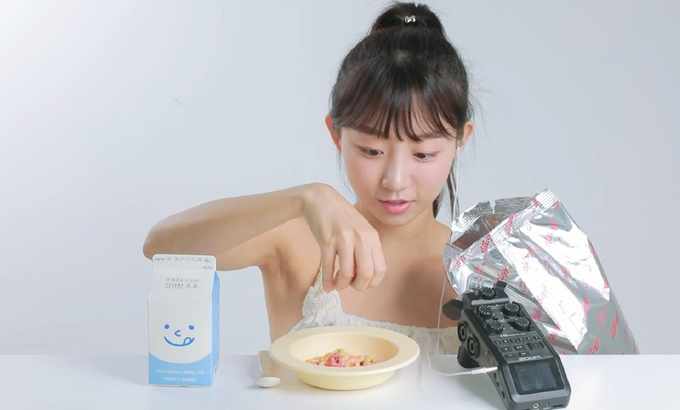 Milky ASMR ?Froot Ring谷物饮食声音? 七彩果响?