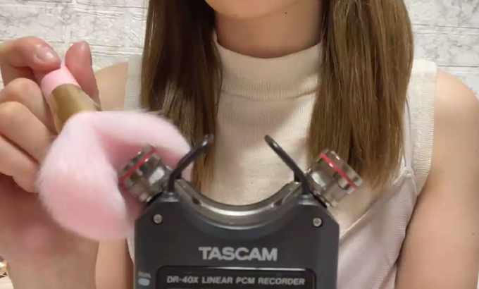 テディベア [ASMR]使用TASCAM发出各种声音的DR40-X [刷子声音/化妆刷/手套/棉球/挤压/恋物癖/窃窃私语/窃窃私语]