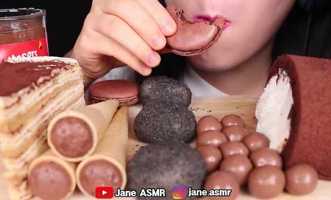 Jane 无人声 ASMR巧克力派对*恶意传播，巧克力锥，提拉米苏绉蛋糕Choco马耳他小餐馆吃的声音