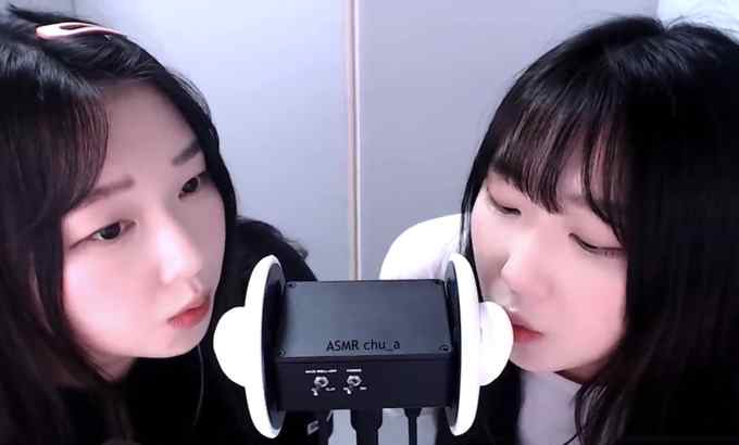 chu_a츄아 无人声 ASMR 双胞胎暖暖的吹耳朵ㅣ双耳吹ㅣ同时吹两边ㅣ不说话