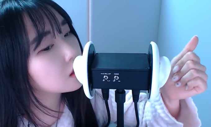 chu_a츄아 ASMR 3DIO 耳麦 口音、干手和分层 l 刺痛保证