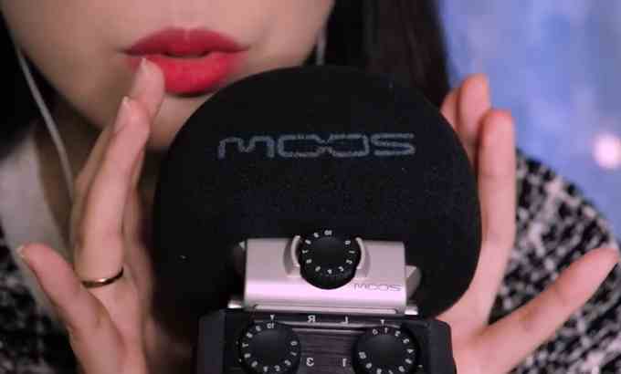 wooyeon ASMR *层层叠叠*超级大特写，从左到右都可以强烈听到*重复单词+👄声音*（左右版）/ 刺痛痒痒、点画、同义词 拍打等。触发词，100% 刺痛