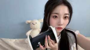 白桃子 ASMR 舔耳朵 舔和吃 舔耳朵 揉耳朵 芦荟胶搓耳朵舔耳口腔音喘息弹舌 润滑剂芦荟凝胶