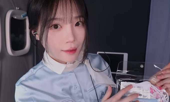nara_나라 ASMR(Sub✔) 安静的夜间飞行✈️让您昏昏欲睡的头等服务让您舒适入睡