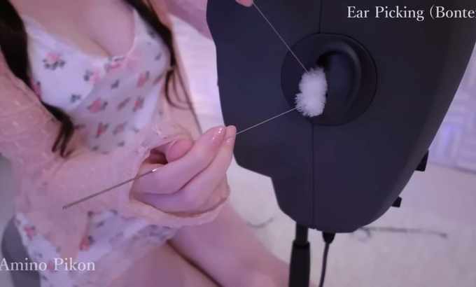 網野ぴこん Pikon Ch. 網野ぴこん 15分钟充满电♡躺在腿上也能治愈耳朵♡助眠ASMR/膝枕耳朵清洁/深度睡眠【Amino Picon/超美3D】