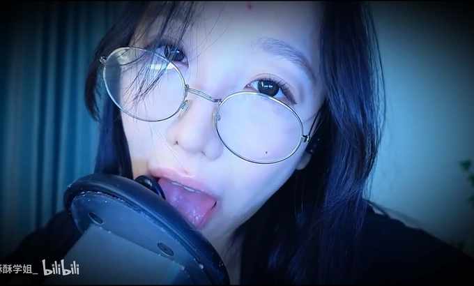 酥酥学姐 ASMR 眼镜 蓝色调