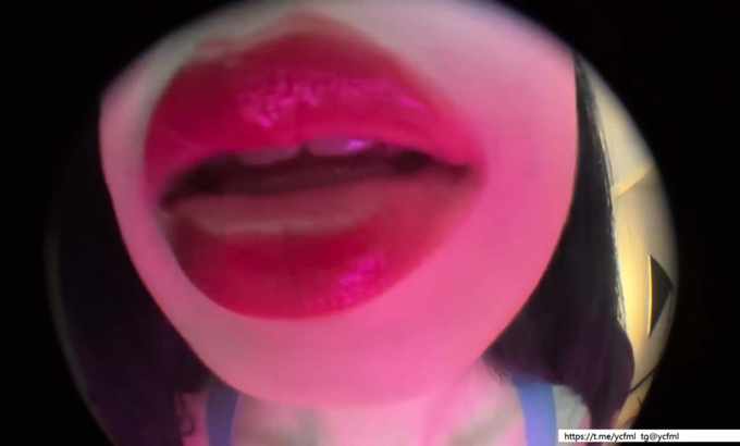 晚安yoyo ASMR 鱼眼镜头舌吻舔屏吻（12min）