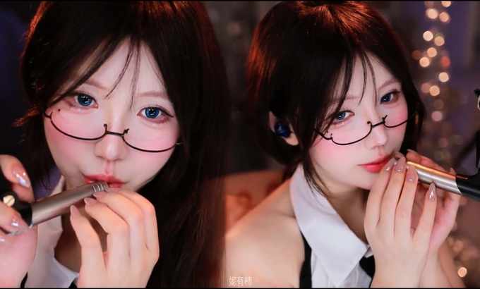 妮有柿 ASMR 7.22管麦舔耳
