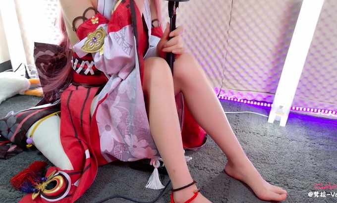 梵拉 ASMR 舔耳 白嫩 #八重神子 #大长腿